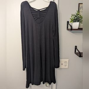 Black Dress with Webbed Straps